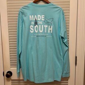 10. High Cotton Mens Long Sleeve Graphic Tee in Green